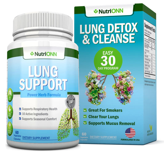 Lung Detox and Cleanse - Great for Smokers - Extra Strength - 100% Herbal Lung Health Supplements - Mucus Removal Support - Promotes Respiratory Health - Natural Way to Keep Your Lungs Clear