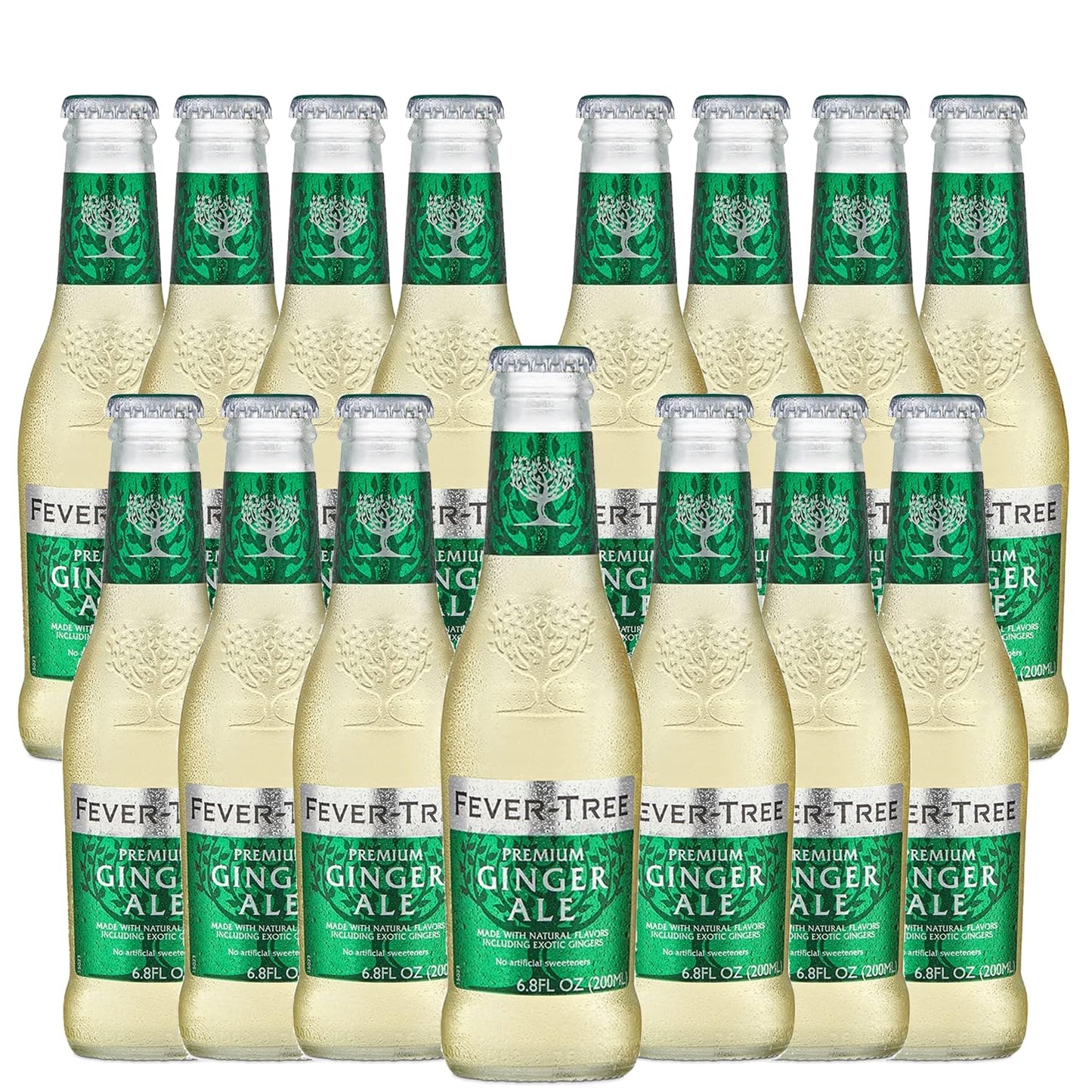 Fever Tree Premium Ginger Ale  Premium Quality Mixer and Soda  Refreshing Beverage for Cocktails  Mocktails 200ml Bottle  Pack of 15