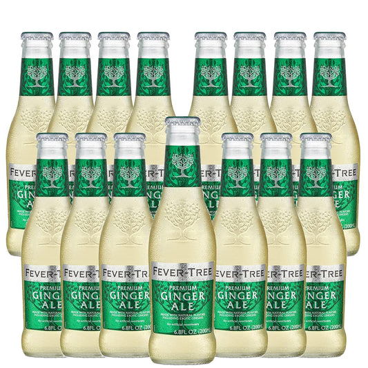Fever Tree Premium Ginger Ale  Premium Quality Mixer and Soda  Refreshing Beverage for Cocktails  Mocktails 200ml Bottle  Pack of 15