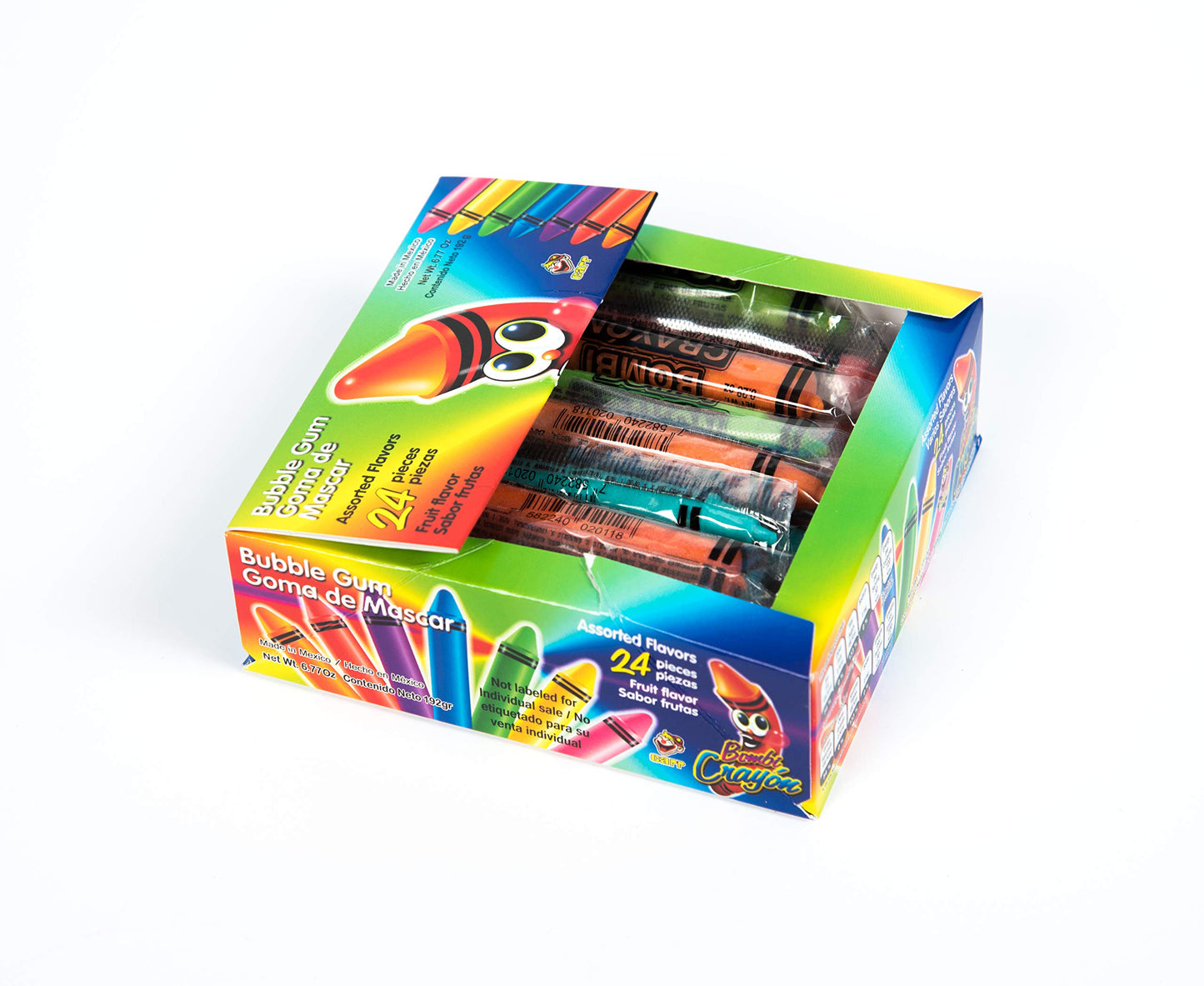 Bombi Crayon Mexican Chewing Gum 24 individually Sealed Packs in box