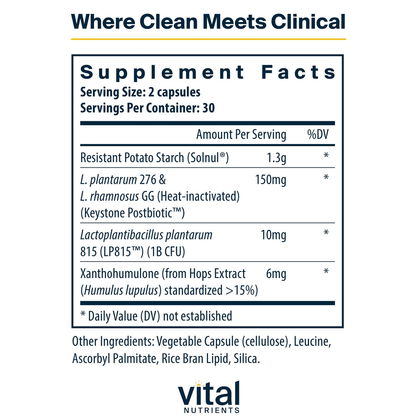 Vital Nutrients GLP-1 Complete | GLP-1 Probiotic, Prebiotic, Postbiotic + Hops Extract | Fast-Acting GLP-1 Activators Helps Curb Cravings | Vegan, Dairy & Gluten Free | 60 Capsules