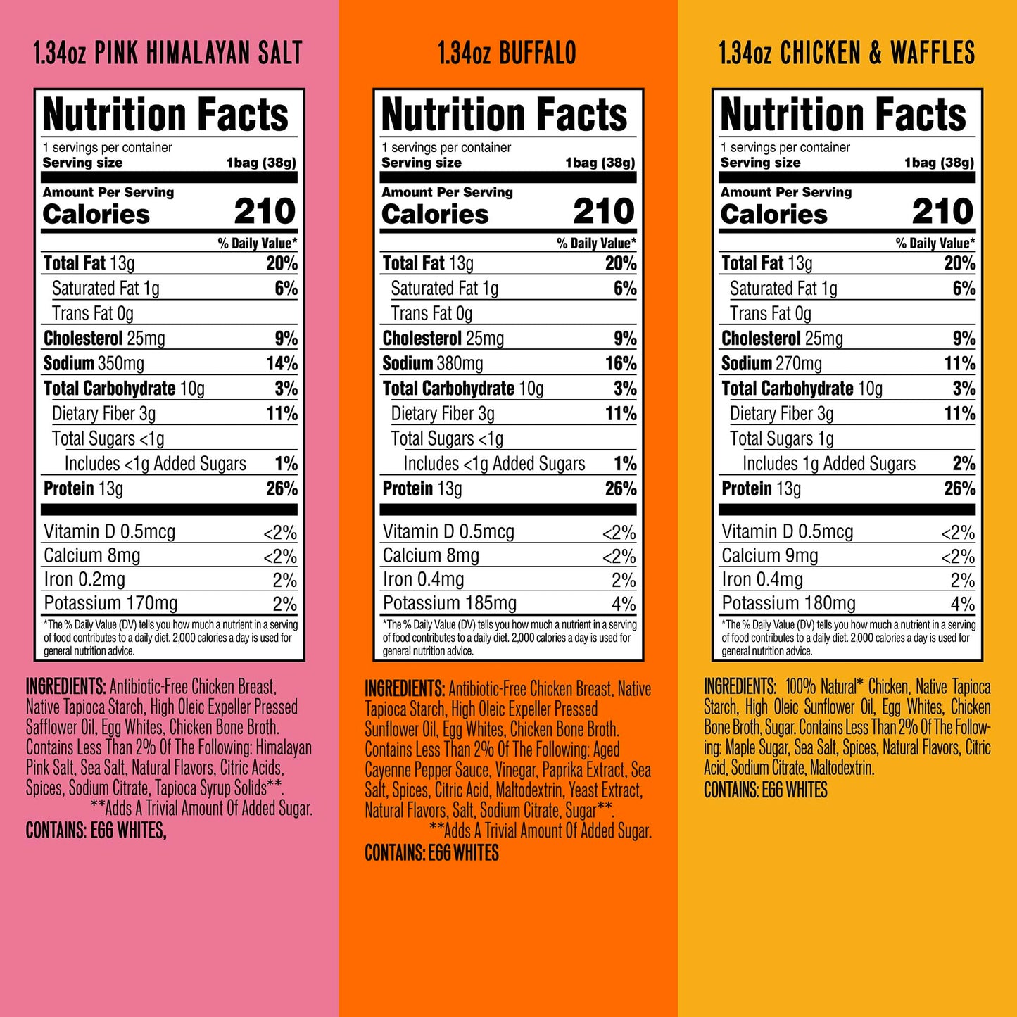WILDE Protein Chips Variety Pack Protein Snacks Keto chips Made with Real Ingredients 134oz Bags Pack of 12  Flavor Combination May Vary