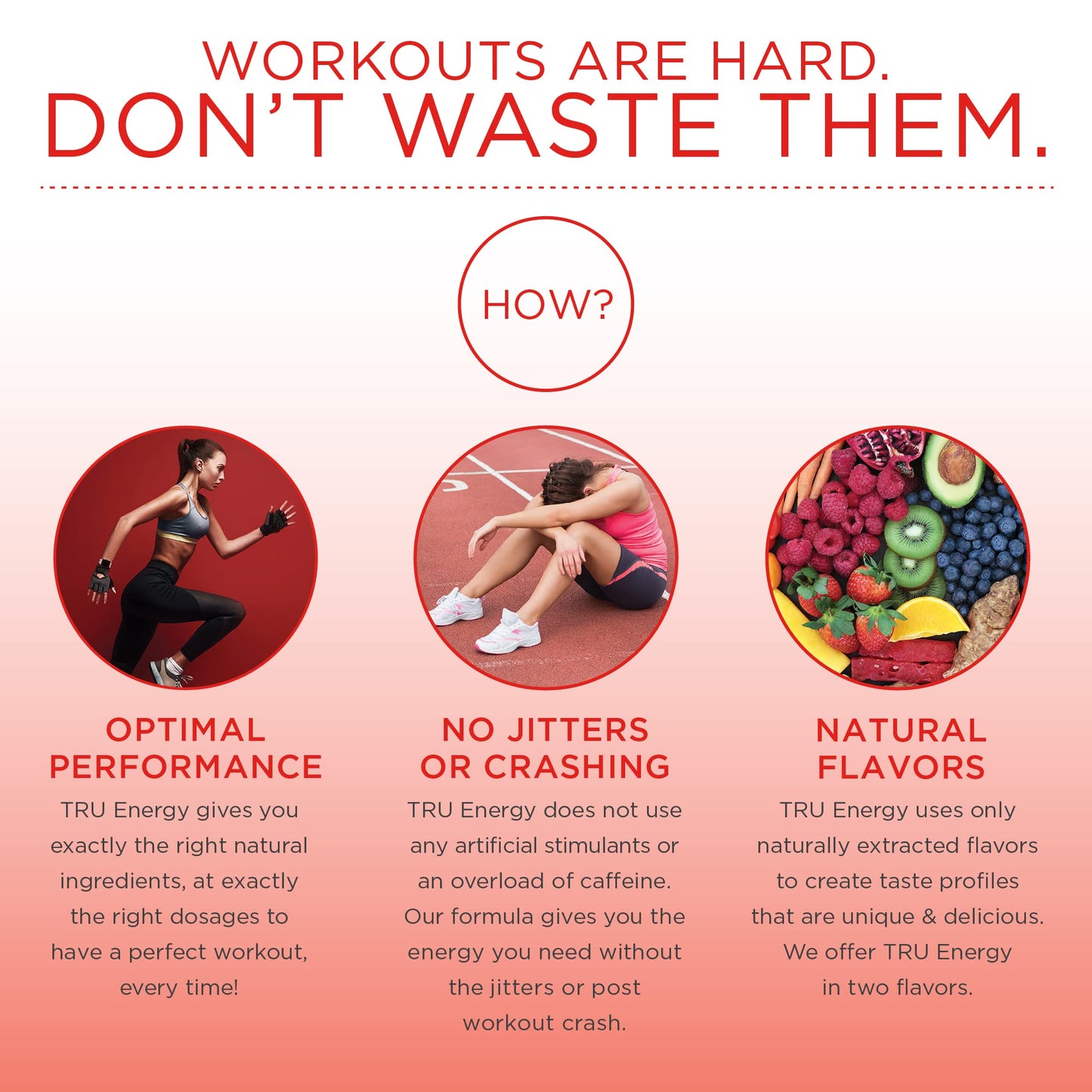 TRU Supplements Energy, Pre Workout Training Formula, Vegan Friendly, No Jitters, Improve Workout Performance, Naturally Extracted Flavors, 20 Servings (Strawberry Lemonade)