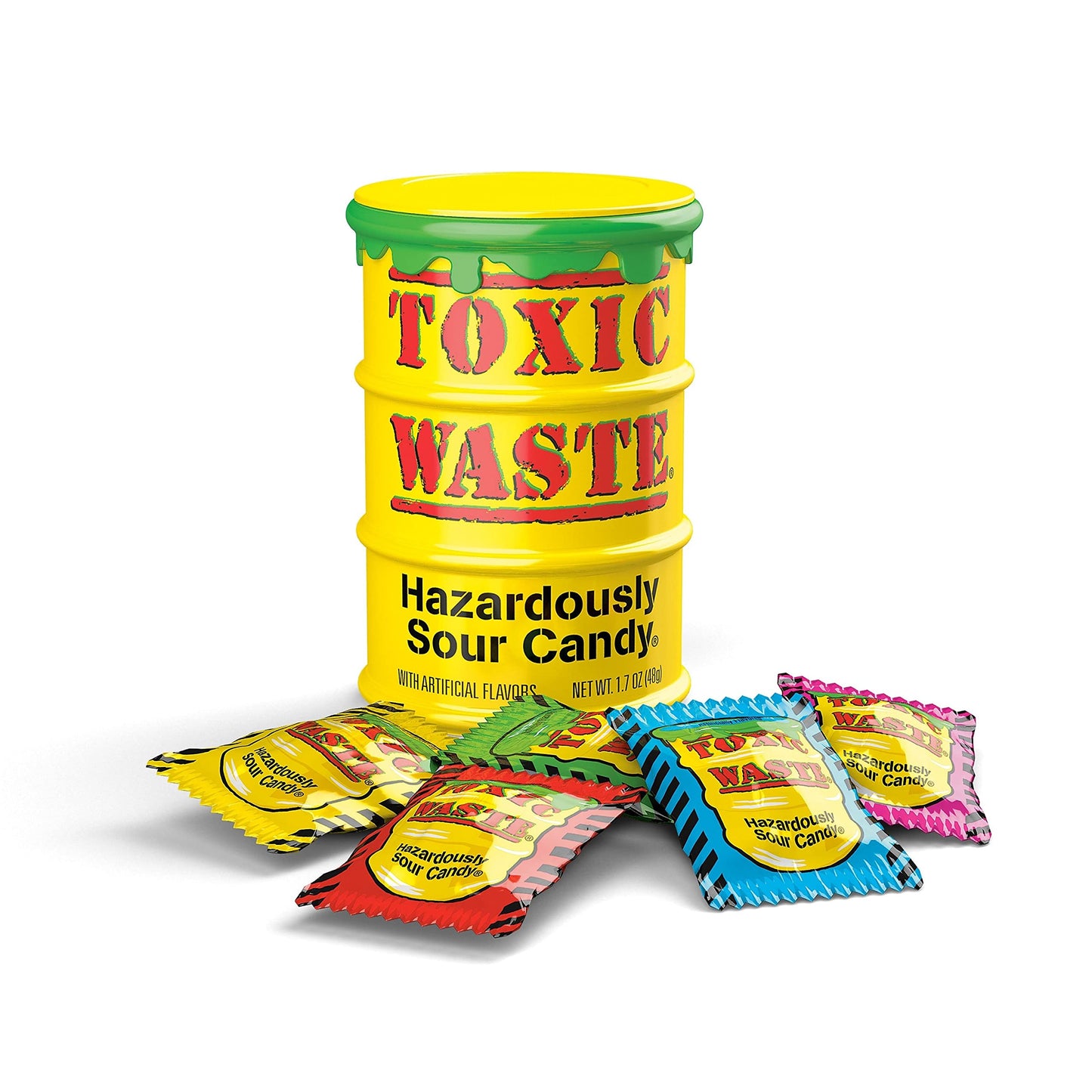 TOXIC WASTE  3Pack Toxic Waste Original Yellow Drums of Assorted Sour Candy  5 Flavors Apple Watermelon Lemon Blue Raspberry and Black Cherry 17 oz