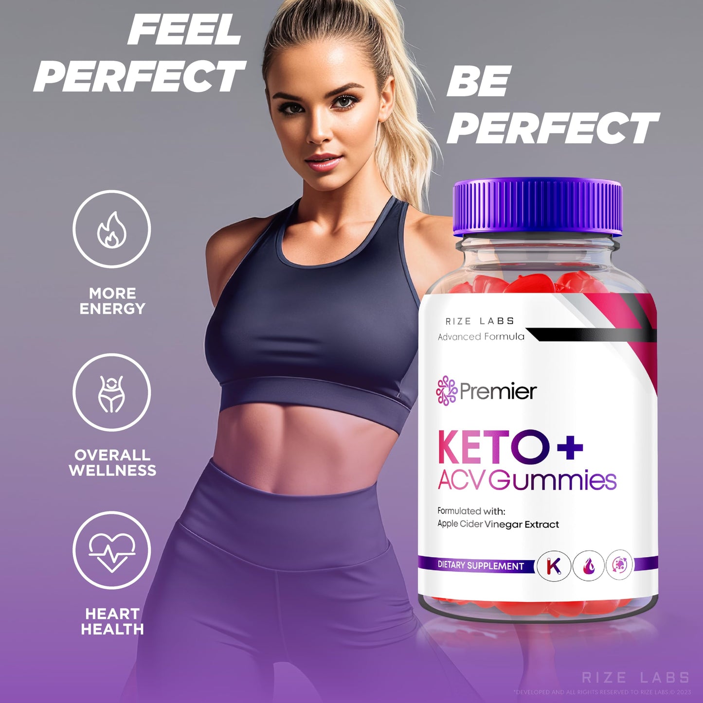rize labs - Premier Keto ACV Gummies, Premier Extreme 2000mg Keto Gummies Advanced Weight Loss, Keto Plus ACV Gummies, All Natural Apple Cider Vinegar Supplement (180 Gummies)