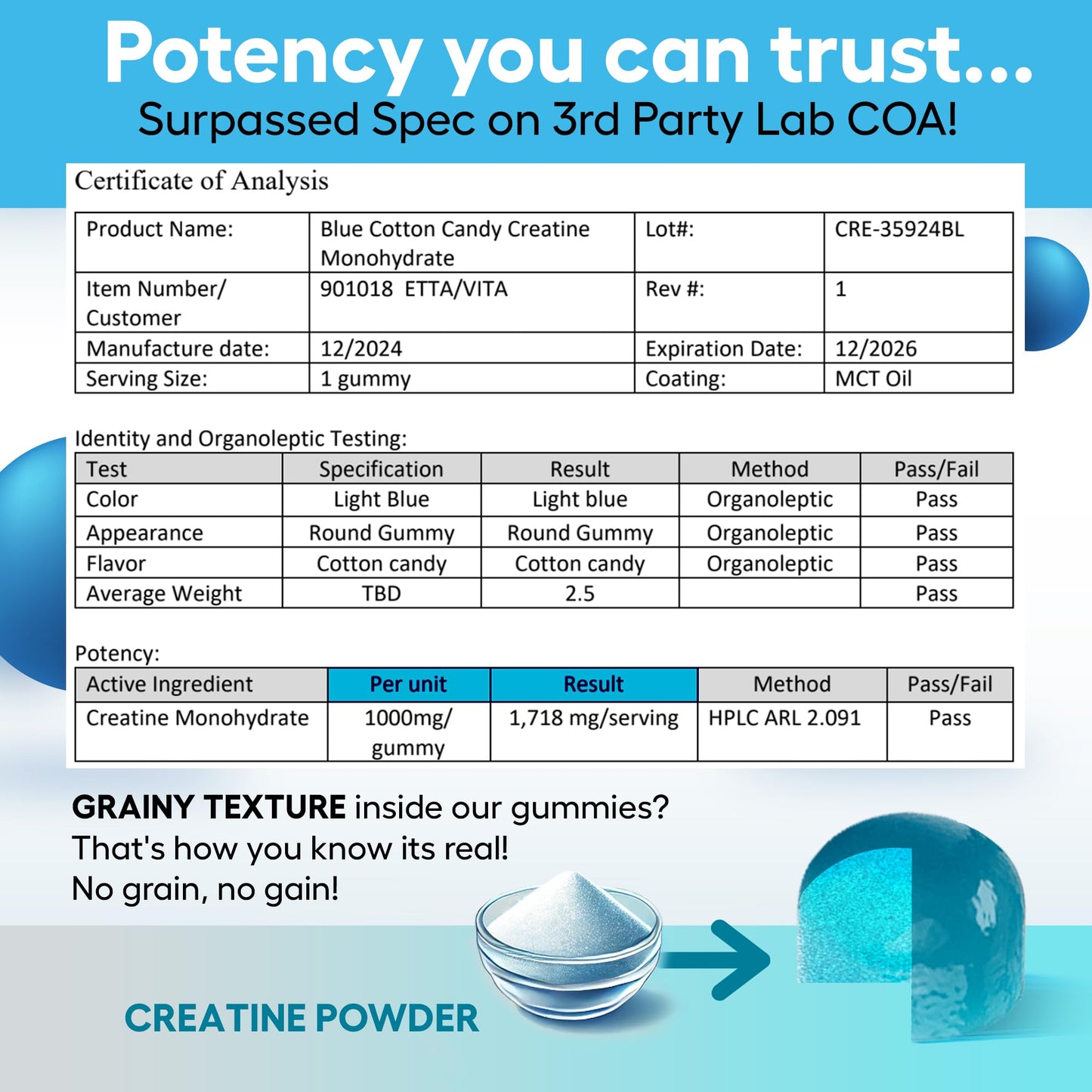 Sugar-Free Creatine Monohydrate Gummies (5g Per Packet) - Potent Creatine Gummies for Men & Women, Supplement for Muscle Support, Cellular Energy, Cognitive Function - Non-GMO, Gluten-Free, Vegan