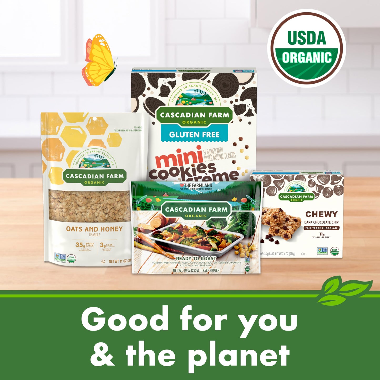 Cascadian Farm Organic Granola Cocoa Almond Protein Granola NonGMO 9 oz Resealable Pouch