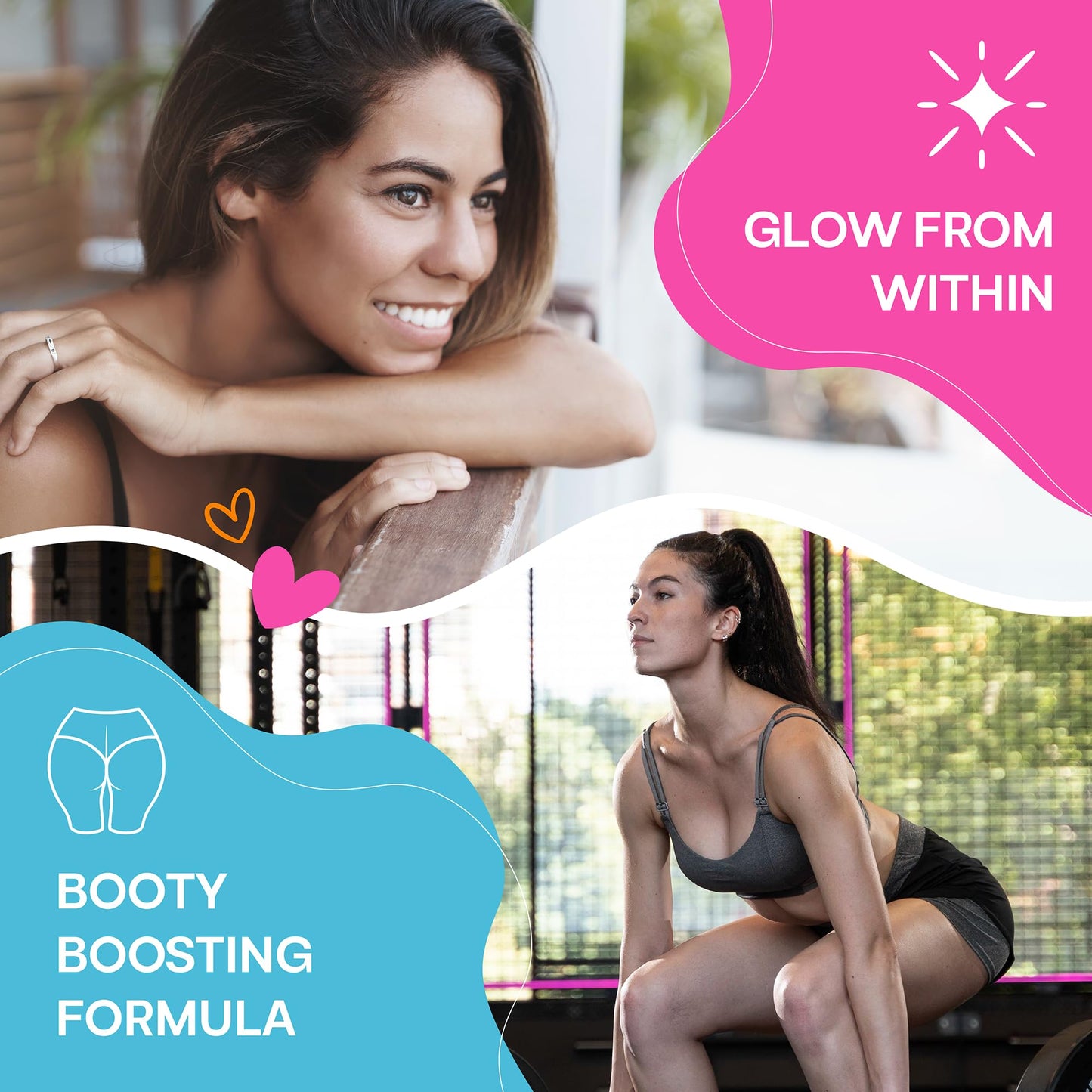 Amatemas Glute Y Glow, Creatine for Women 2-in-1 Booty & Beauty Elixir W/Creatina para Glúteos┃Supports Faster Hair Growth, Stronger Nails & Glowing Skin - Horchata Flavor