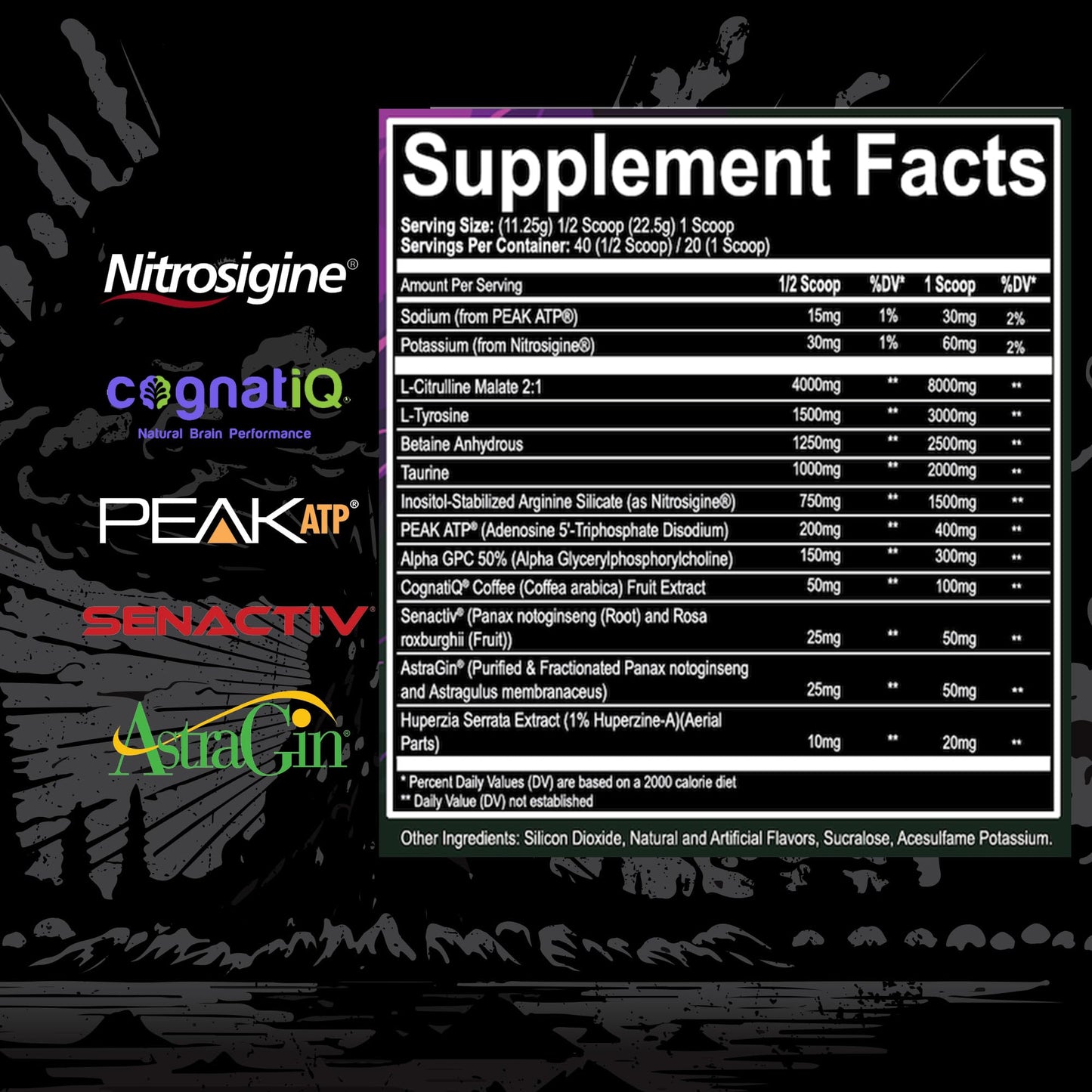 UXO Supplements - Send IT Stim Free: Massive Pumps, Unreal Focus, Natural Energy, Power, Strength, Nitrosigine®, Alpha GPC, CognatiQ®, PeakATP®, Senactiv®, AstraGin® (Jingle Juice)