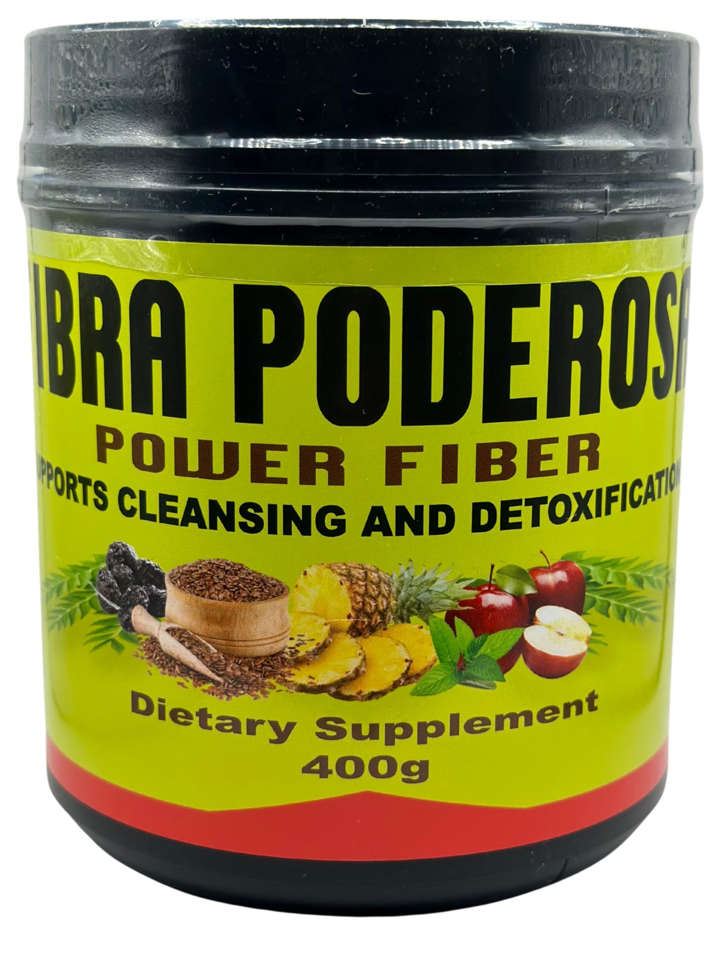 G.M.J POWER FIBER DIETARY SUPPLEMENT DETOX (400 g) flaxseed, fenugreek, prune, kilk thistle, peppermint powder fibra poderosa SUPLEMENTO ALIMENTICIO.