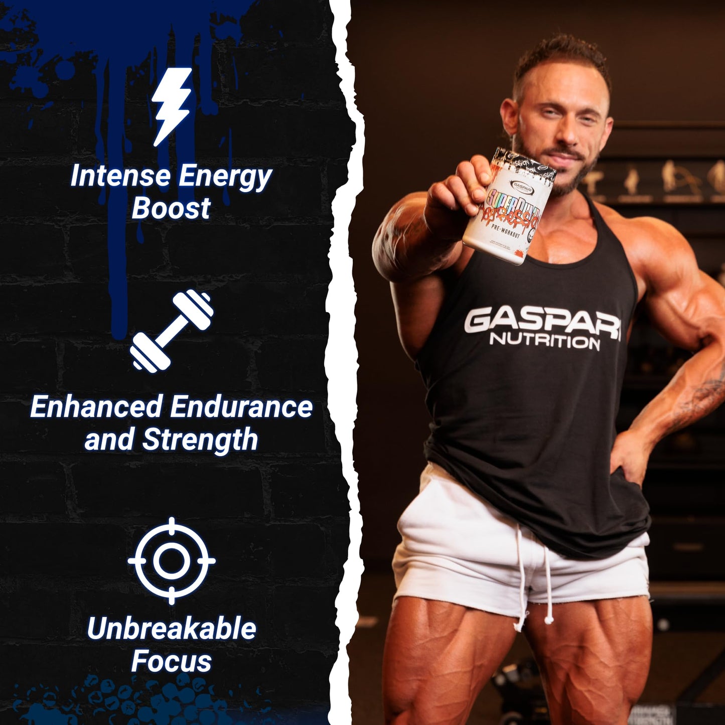 Gaspari Nutrition SuperPump Aggression Pre-Workout: Energy, Focus, Endurance and Recovery, with Creatine and Caffeine (25 Servings, Italian Ice)