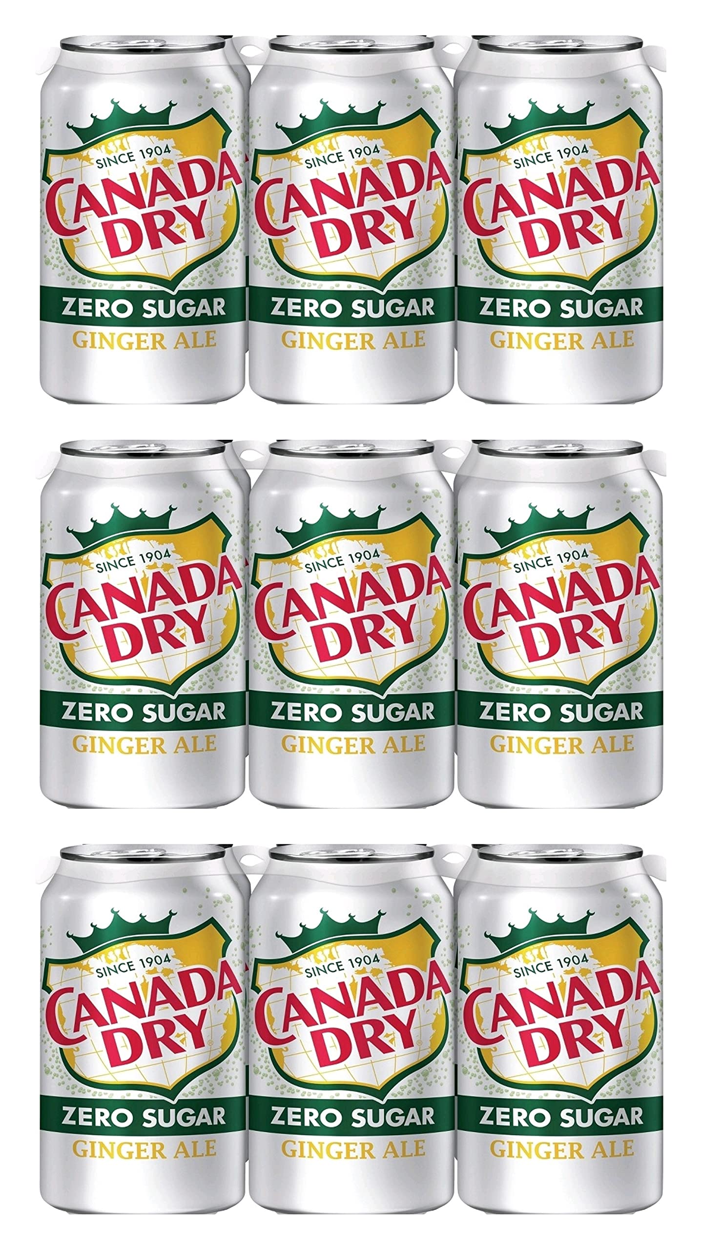 Canada dry zero sugar ginger ale 75 fl oz total 18 cans