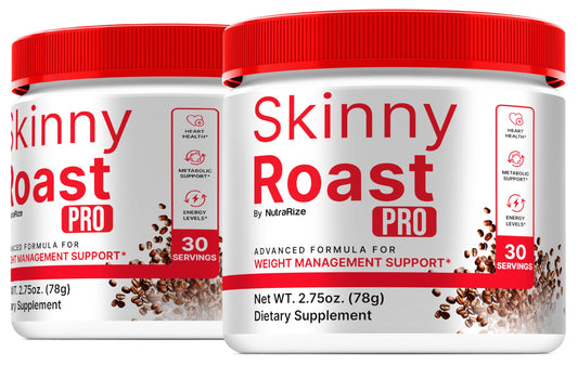 (2 Pack) Skinny Roast Pro - Premium Powder Formula for Overall Health & Fitness, SkinnyRoast Pro to Support Healthy Lifestyle & Maintain Energy, Official Skinny Roast Pro In A Jar Review (60 Servings)