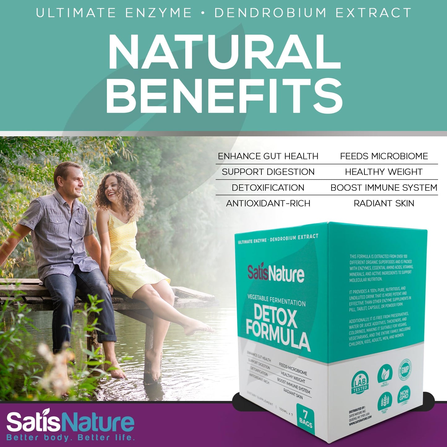 Satis Nature Detox Formula, Vegetable Fermentation Detox Formula(100ml x 7)