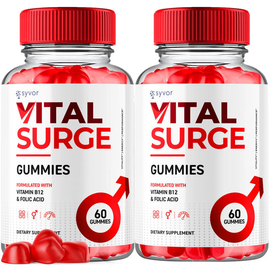 (2 Pack) Vital Surge Gummies, Vital Vita Surge Maximum Strength 1000MG Advanced Supplement Gummies, VitalSurge Mens Detox Supplement, Vitasurge Gomitas with Delicious Natural Ingredients (120 Gummies)