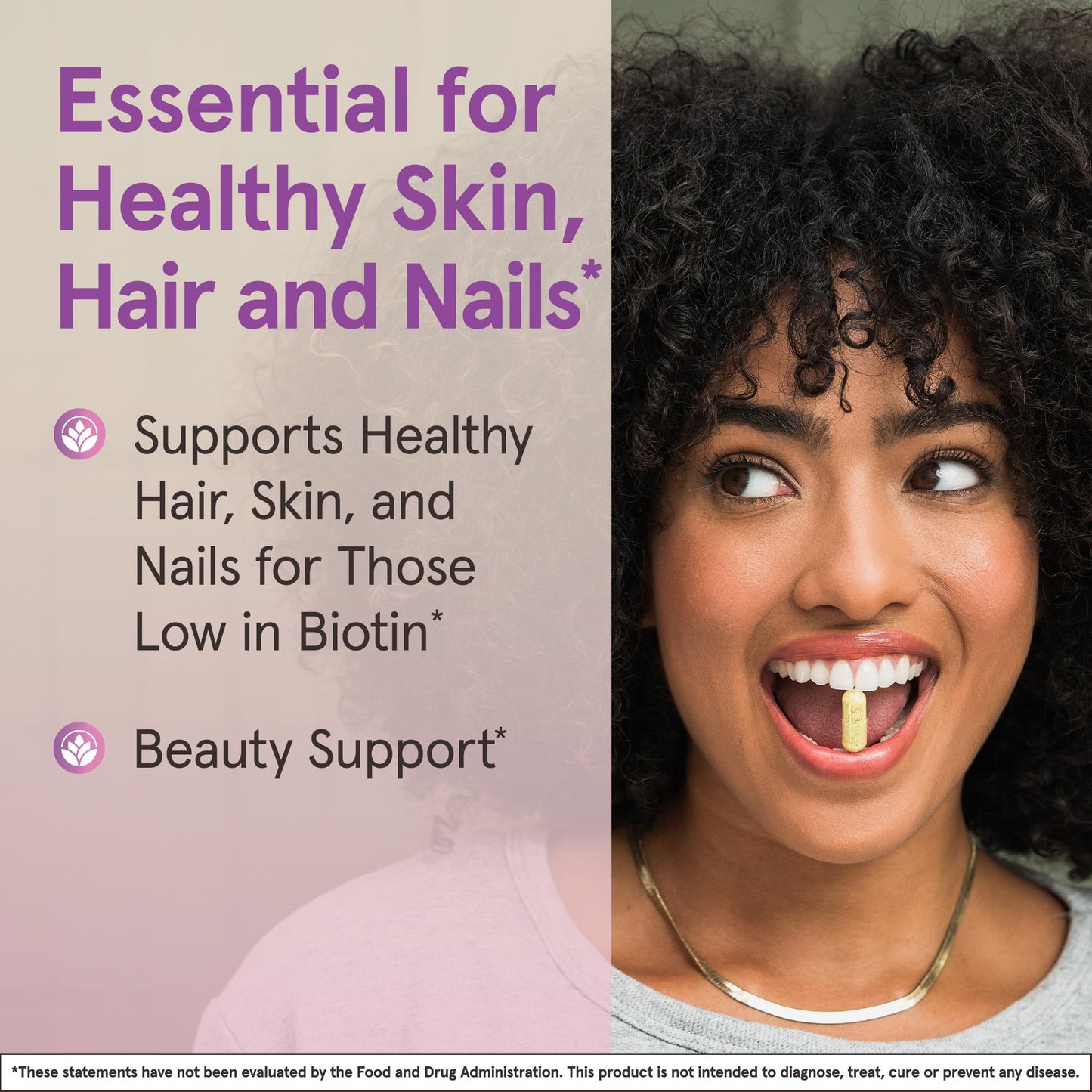Jarrow Formulas Biotin Ultra Strength 5000 mcg, Dietary Supplement, Hair, Skin, and Nails Support, 100 Veggie Capsules, Up to 100 Day Supply