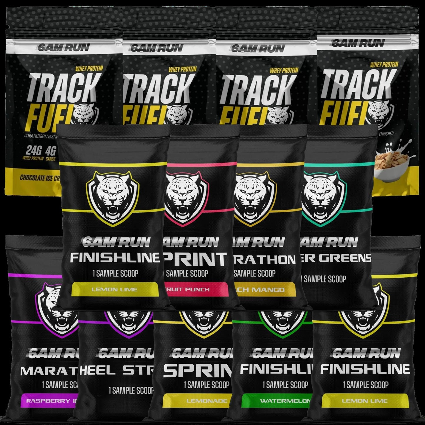 6AM Run Sample Packs, Single-Serving Scoops, Running Pre-Workout & Recovery Powders for Runners (12 Pack)