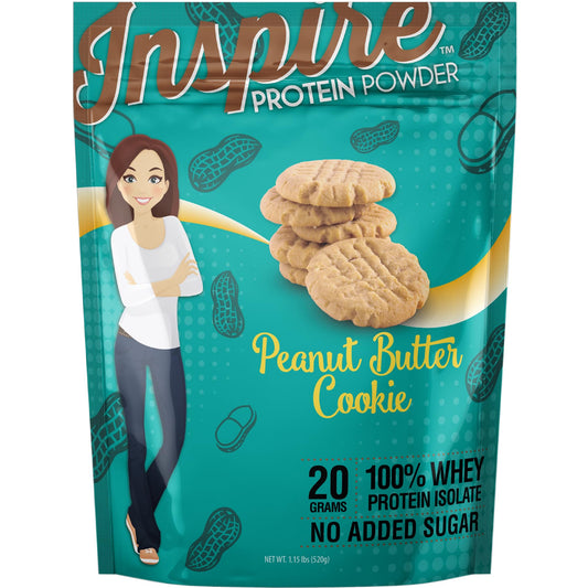Bariatric Eating Inspire Peanut Butter Cookie Whey Protein Isolate Powder (20 Servings)