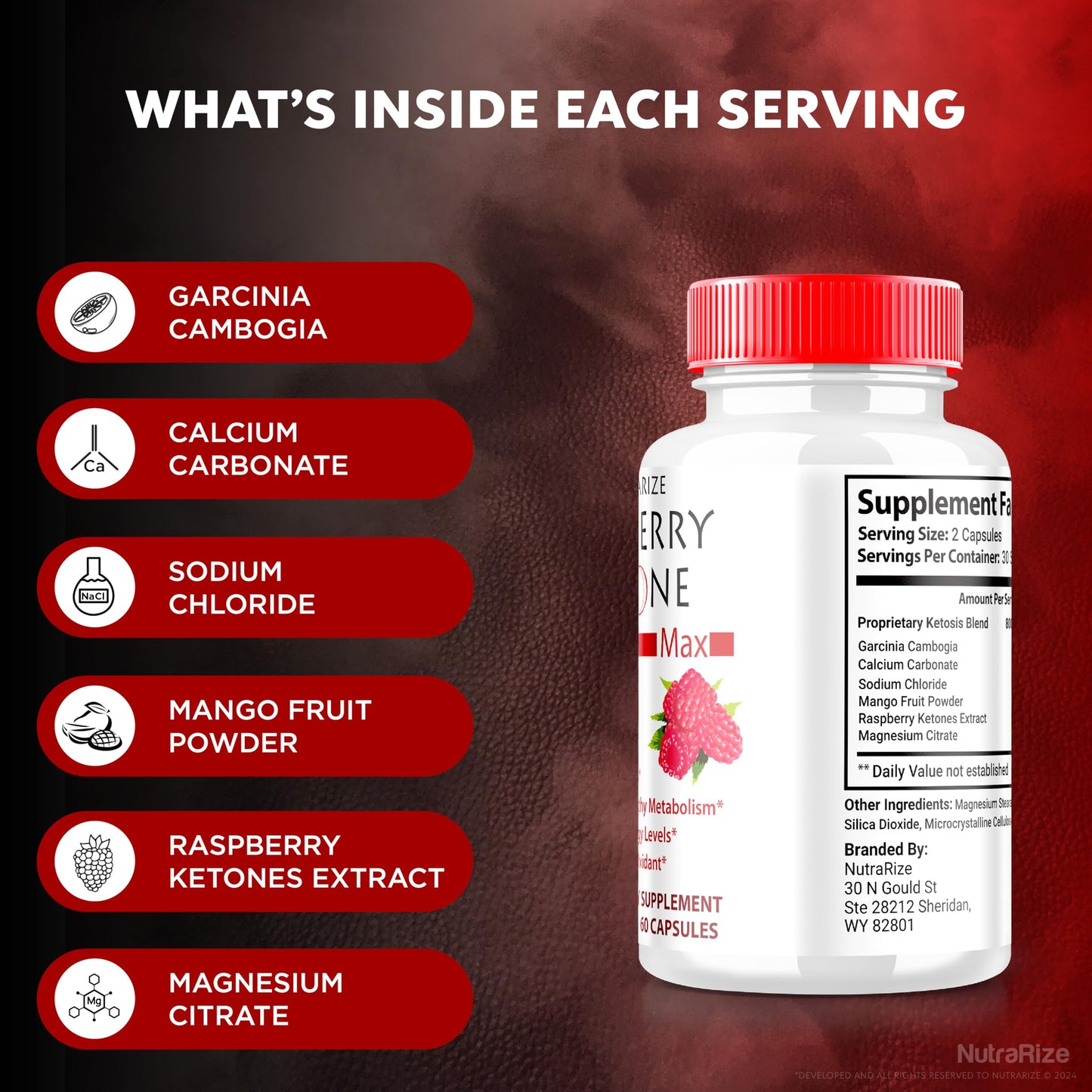 Raspberry Ketone Capsules, Official Raspberry Ketone for Weight Loss, All-Natural Keto Formula to Unlock Your Body and Fitness Goals, RaspberryKetone 1200MG Supplement, Reviews (60 Capsules)