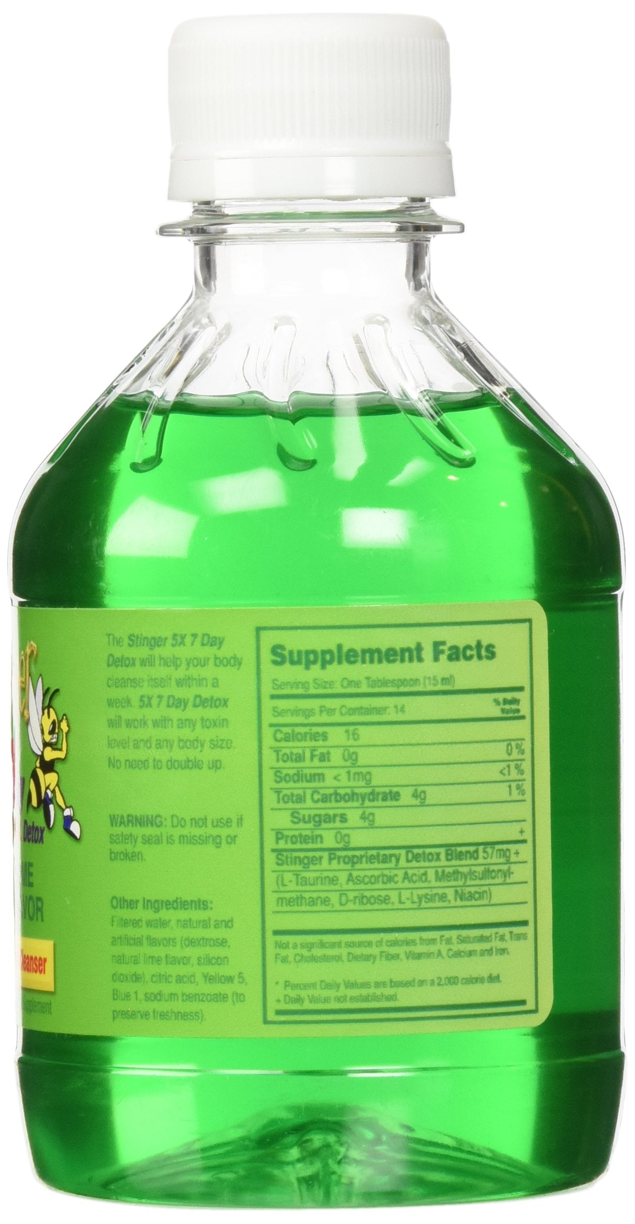 Stinger Detox 5X 7-Day Extra Strength Permanent Drink - Lime Flavor - 8 FL OZ