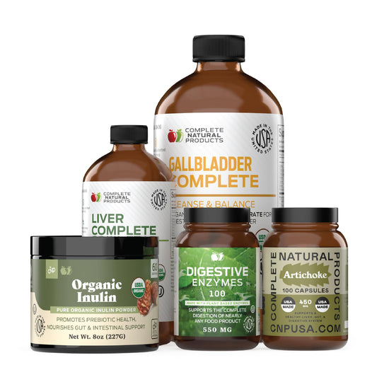 Complete Natural Products Digestion and Gut Health Bundle - Full Detox and Digestive Balance Cleanse
