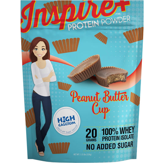Bariatric Eating Inspire Peanut Butter Cup Whey Protein Isolate Powder with Calcium (20 Servings)
