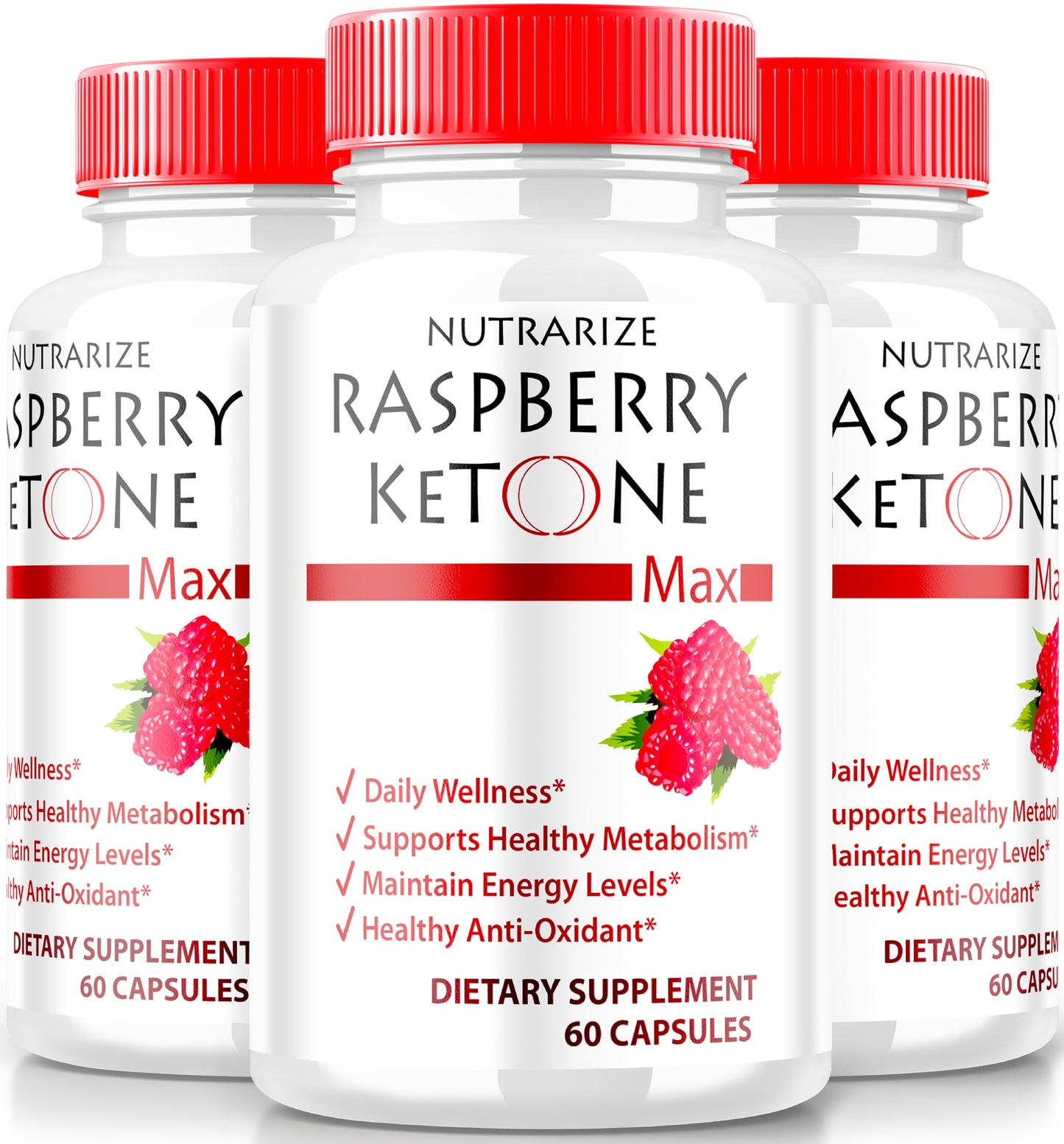 (3 Pack) Raspberry Ketone Capsules, Official Raspberry Ketone For Weight Loss, All-Natural Keto Formula to Unlock Your Body and Fitness Goals, RaspberryKetone 1200MG Supplement, Reviews (180 Capsules)
