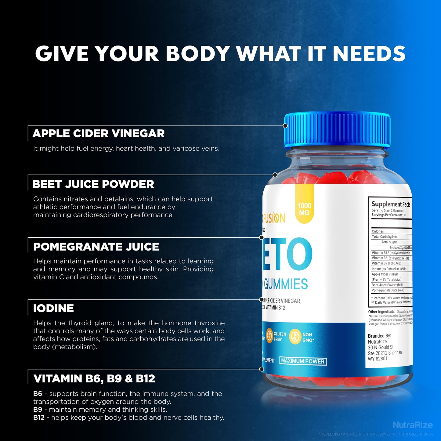 Keto Fusion ACV Gummies, KetoFusion Keto ACV Gummies, All Natural Apple Cider Vinegar Sugar Free Gummy, Keto + ACV Supplement, Official KetoFusion Labs Reviews (60 Gummies)