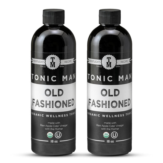 Tonic Man Old Fashioned Organic Wellness Herbal Tonic Made with Raw Apple Cider Vinegar Organic Herbs and Spices Energize Body  Immunity Booster NonGMO 16oz Bottle Pack of 2