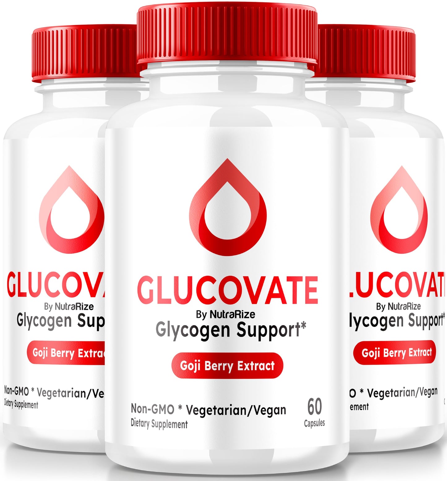 NutraRize (3 Pack) Glucovate Glycogen Support Capsules, Official All-Natural Blood Formula to Support Health and Wellness, Glucovate Pills, Gluco Vate Reviews (180 Capsules)