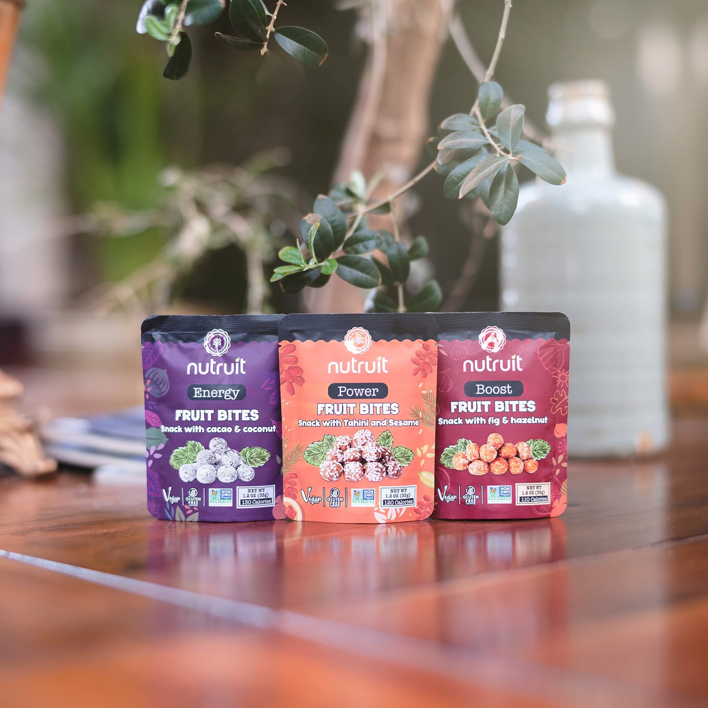 Nutruit Gourmet Healthy Snacks Mega Variety Box Pack of 32 Vegan Gluten Free No Added Sugar Non GMO Kosher Plant Based Protein High Fiber Snack Gift Box for Family Kids Adults 12oz Packs