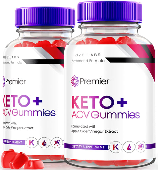 rize labs (Pack of 2 Premier Keto+ACV Gummies, Extreme 2000mg Keto Gummies for Advanced Weight Loss, All Natural Apple Cider Vinegar Supplement, Official Formula Review (120 Gummies)