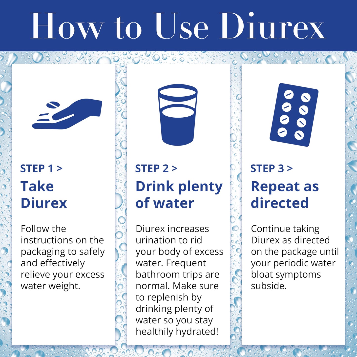 Diurex Max - Maximum Strength Caffeine-Free Diuretic Water Pills - Feel Better and Less Heavy (Packaging may vary) 48 Count