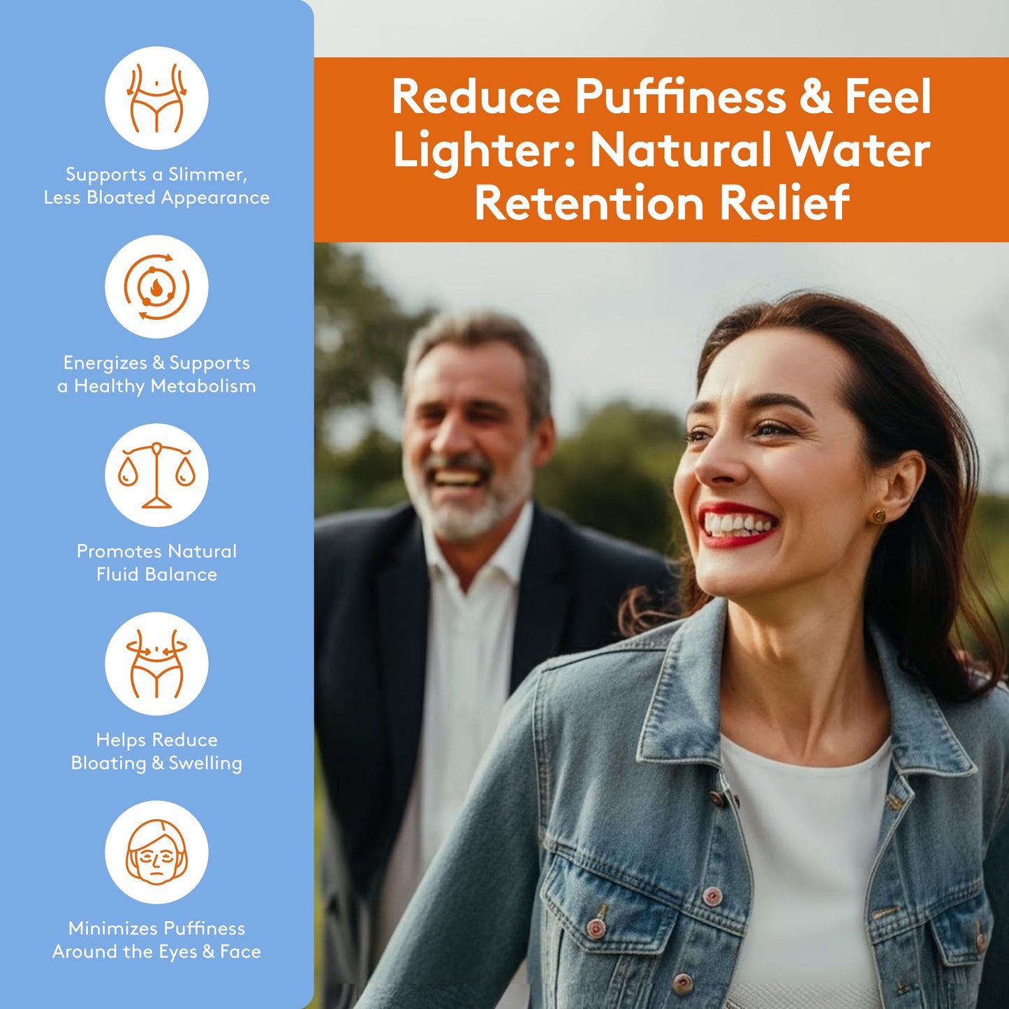 Youth & Tonic Natural Water Weight Away - Herbal Diuretic Pills for Bloating, Water Retention & Swelling Support for Women & Men - 60 Caps with Dandelion, Potassium, Green Tea & Apple Cider Vinegar