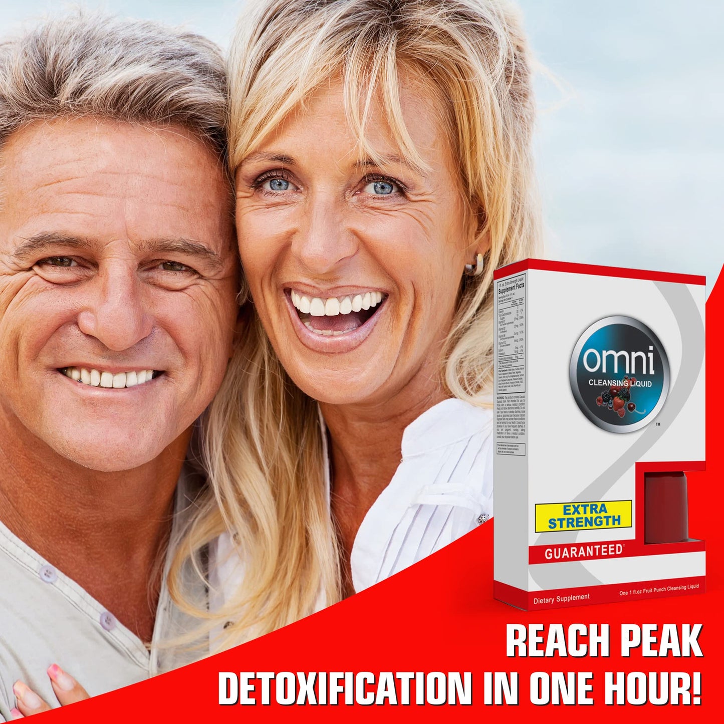 Wellgenix Omni Herbal Cleanse Detox Drink - 1oz Fruit Punch Flavor - Detox Cleanse - Quick One Hour Detox Drink - Flush Your System of Toxins for a Full Body Detox Cleanse