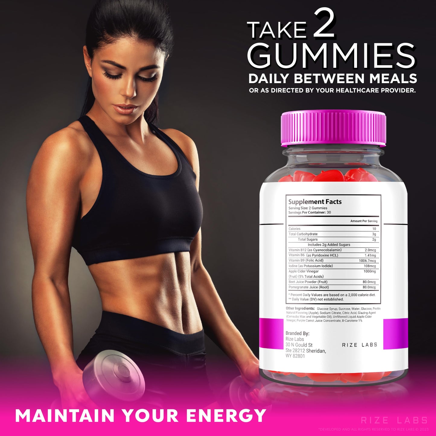 rize labs (Pack of 3 Xtreme Fit Keto ACV Gummies for Advanced Weight Loss, with Apple Cider Vinegar Supplement Belly Fat Extra Strength (180 Gummies)