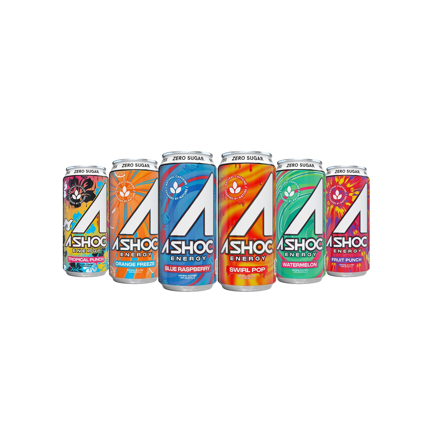 A SHOC Orange Freeze Energy Drink 16 fl oz can Pack of 12