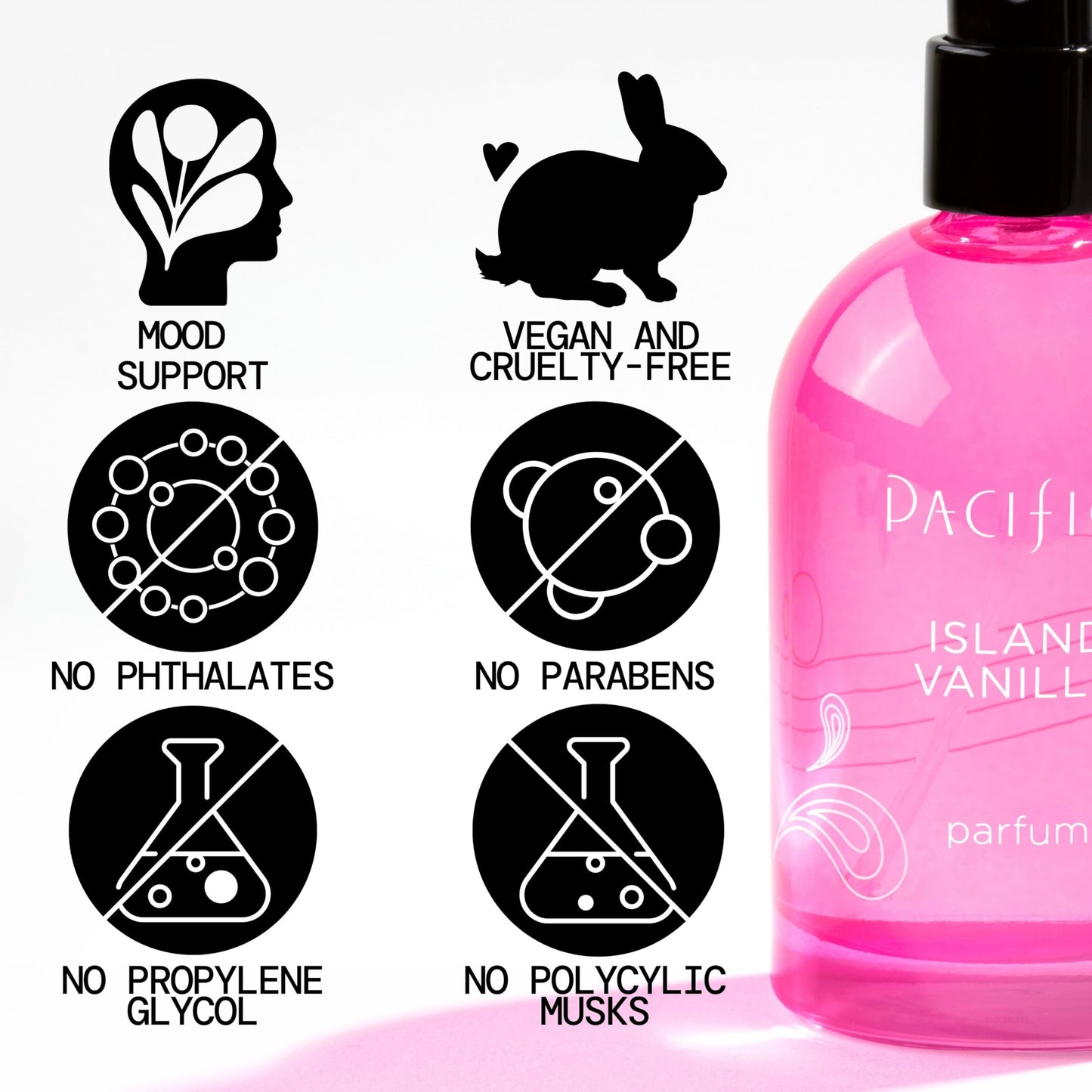 Pacifica Beauty Island Vanilla Spray Perfume - Sweet Tropical Vanilla Gourmand Scent, Long Lasting Everyday Signature Fragrance for Women, Non-Toxic, Vegan, Cruelty-Free Clean Perfume 2oz