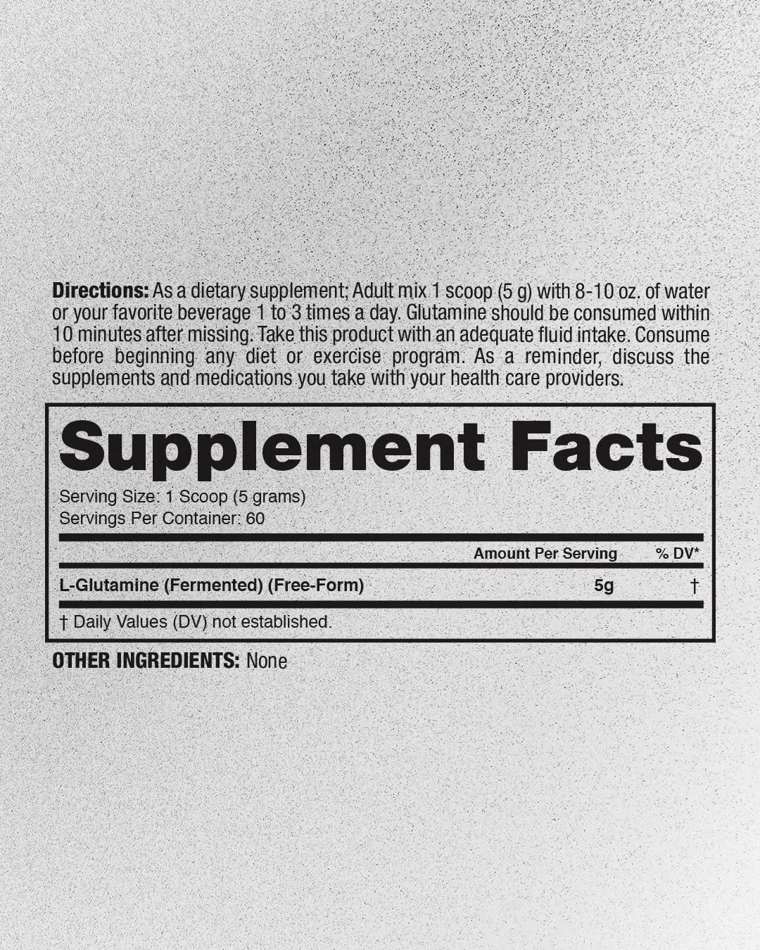 DRAGON PHARMA Fermented Glutamine, Aids in Muscle Repair, Improves Digestive Health, Vegan, 5g of Glutamine (60 Servings)