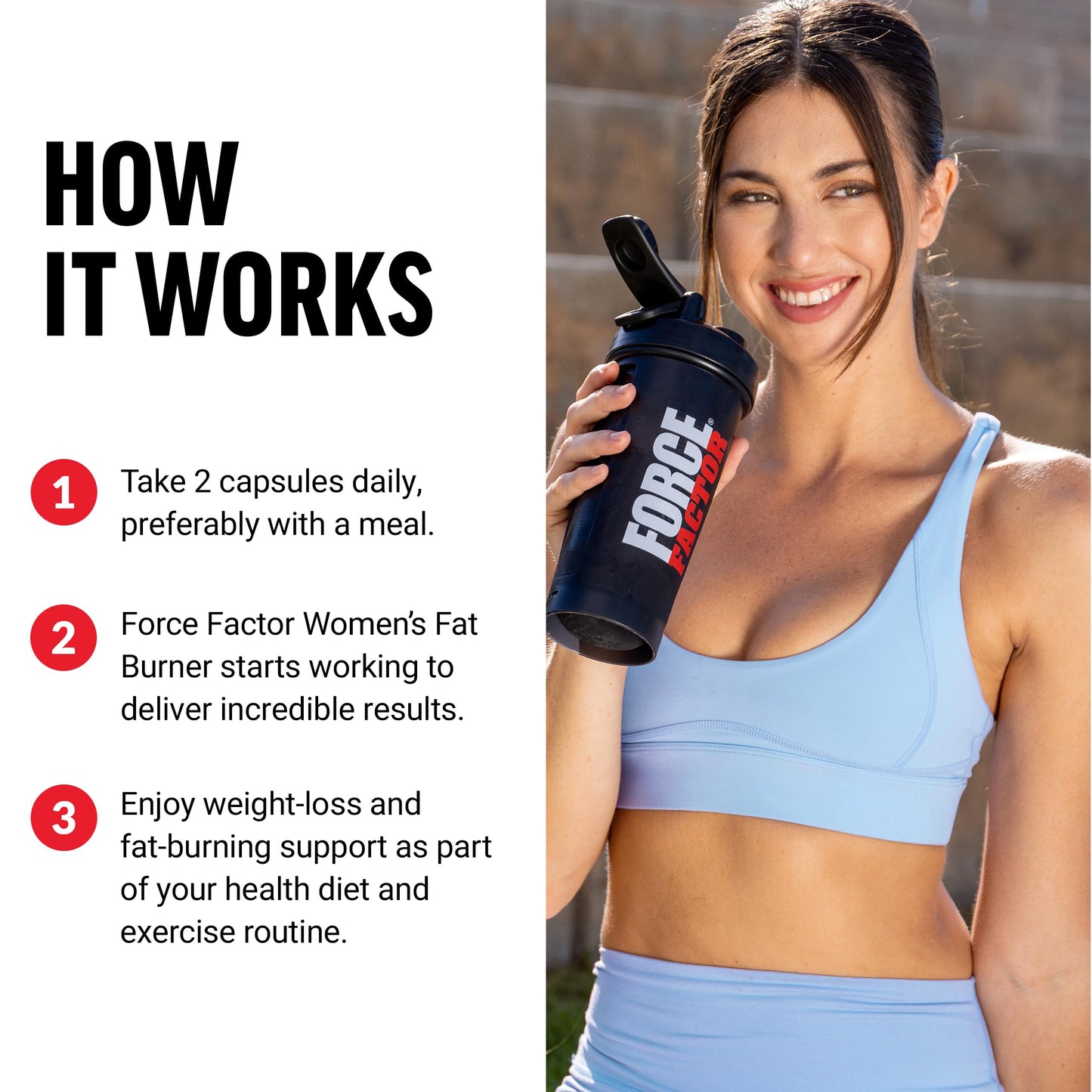 FORCE FACTOR Women’s Fat Burner, Metabolism Booster, and Weight-Loss Supplement Support, Green Tea Fat Burner Weight-Loss Pills to Help with Energy, Diet, and Exercise, Vegan, Non-GMO, 60 Capsules