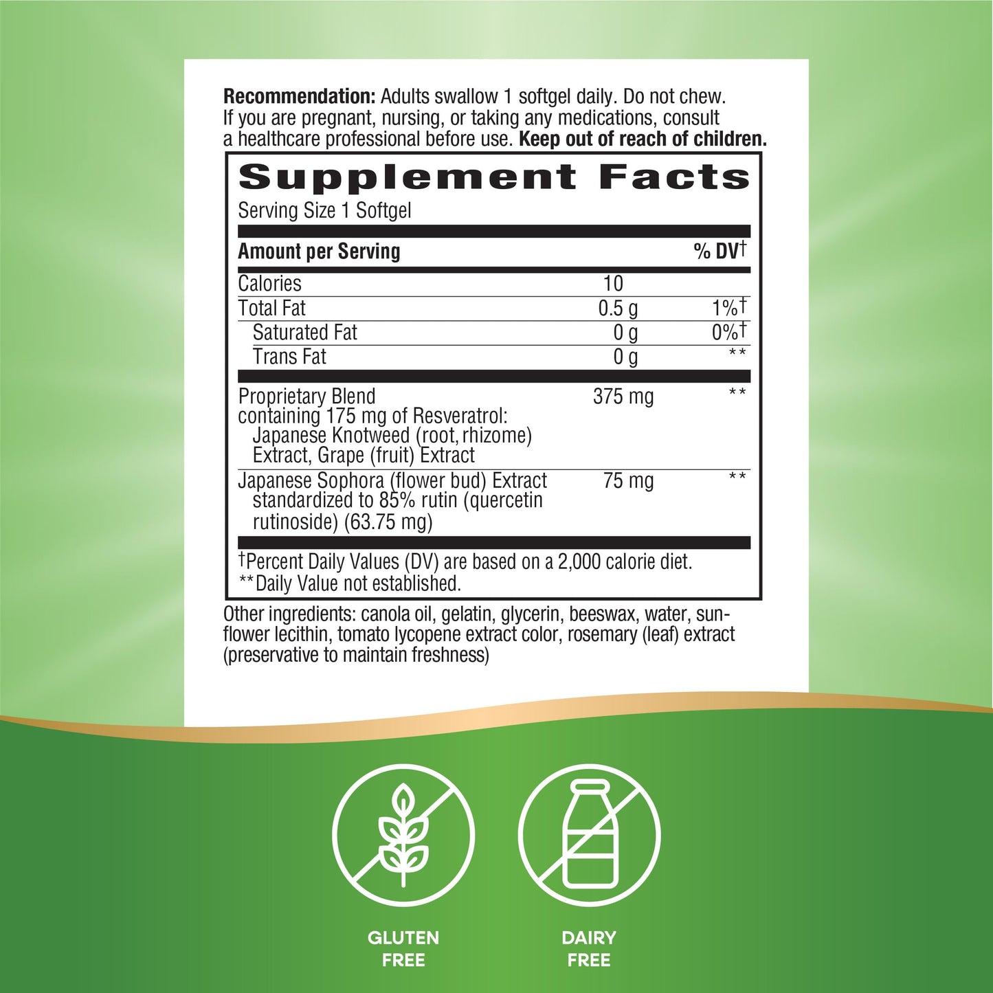 Nature's Way Resveratrol-Forte, Protects from Free Radicals*, 60 Softgels