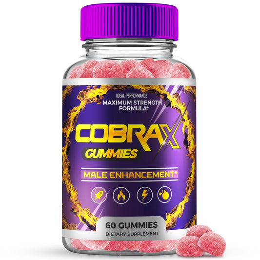 CobraX Gummies, CobraX Gummies, CobraX All Natural Formula - Maximum Strength, Premium Performance Support, Cobraxx Energy Supplement Stamina, Official CobraX Gummies Reviews (60 Gummies)