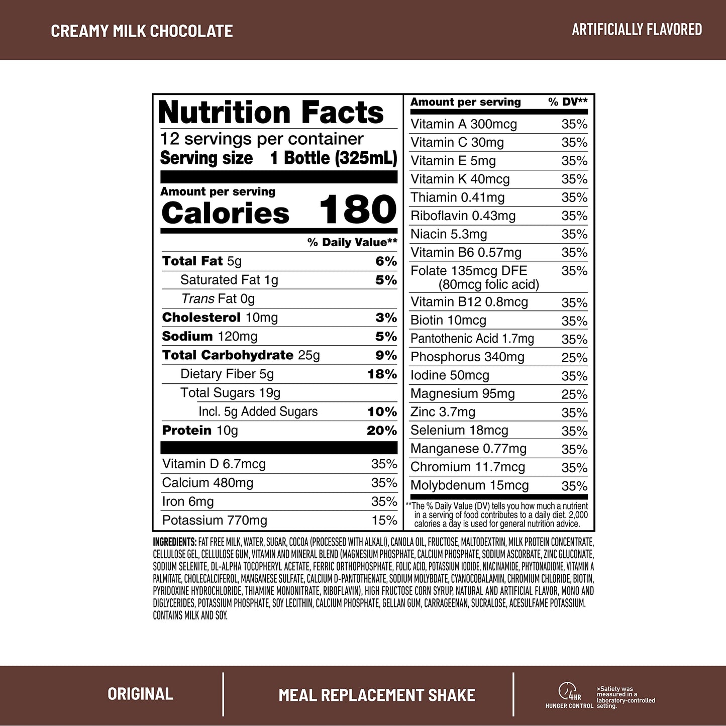 SlimFast Meal Replacement Shake, Protein Shakes Ready to Drink, Creamy Milk Chocolate, 11 Fl Oz Bottle, 4 Count (3 Packs)