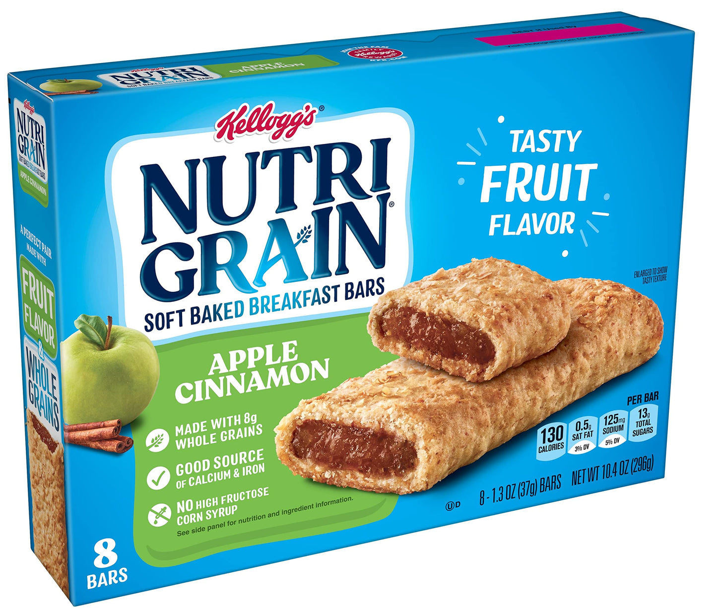 Soft Baked Breakfast Bars Raspberry Strawberry Apple Cinnamon Blueberry and Mixed Berry 104 Ounce Pack of 5  with Two Make Your Day Lollipops