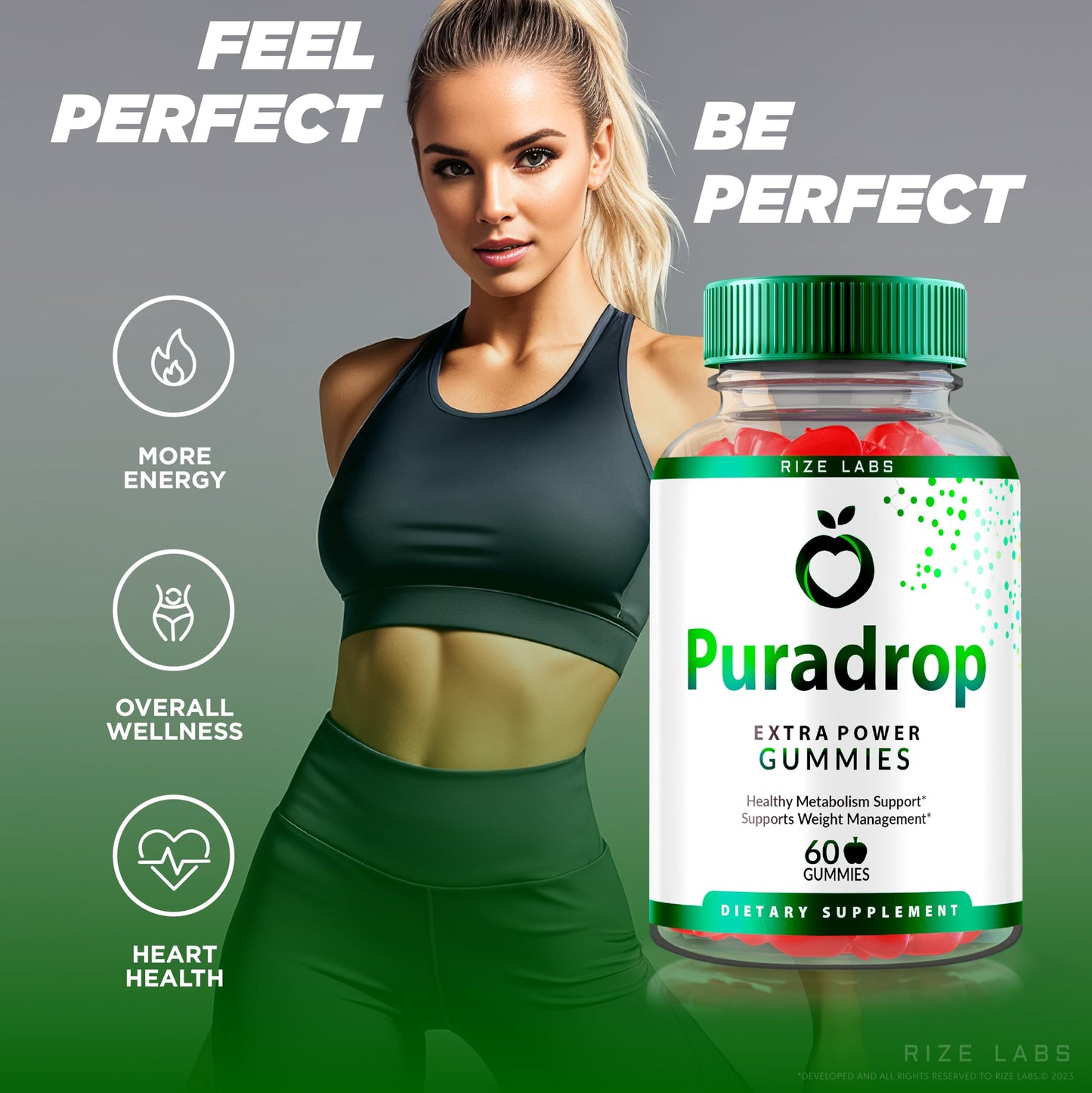 rize labs - Puradrop Extra Power Gummies for Weight Loss Management, Extra Strength, Keto ACV (Apple Cider Vinegar) Gummy Supports Healthy Metabolism (60 Gummies)