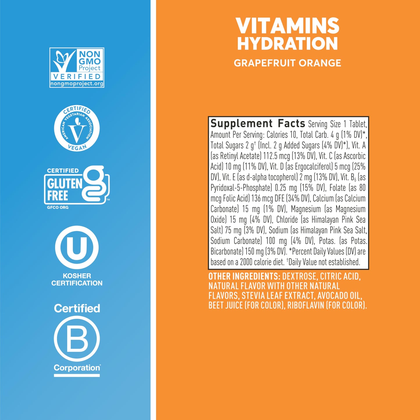 Nuun Vitamins: Grapefruit Orange Daily Hydration Supplement (3 Tubes of 12 Tabs)3