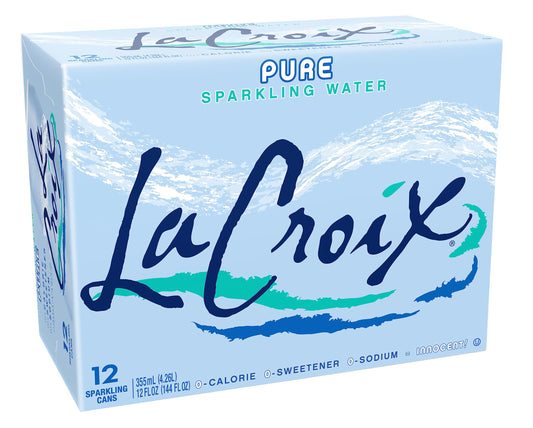 LaCroix Sparkling Water Pure 12 Fl Oz pack of 12