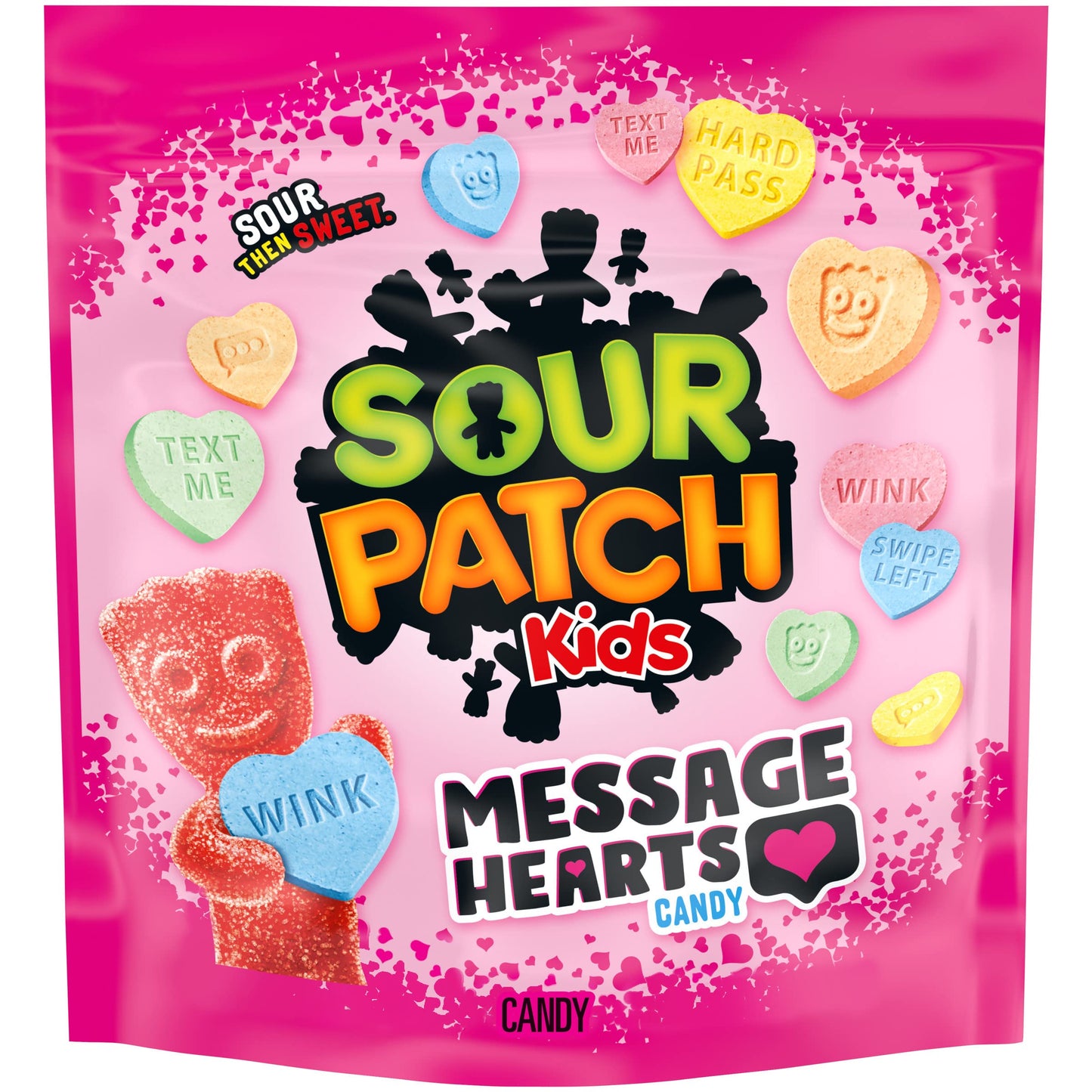 SOUR PATCH KIDS Message Hearts Valentines Day Candy 1301 oz