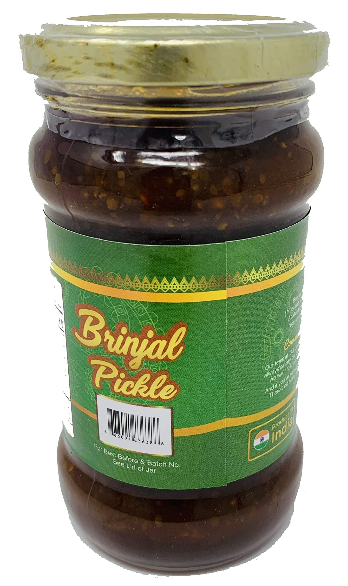 TAJ Gourmet Brinjal Pickle Eggplant Pickle 300g 105oz